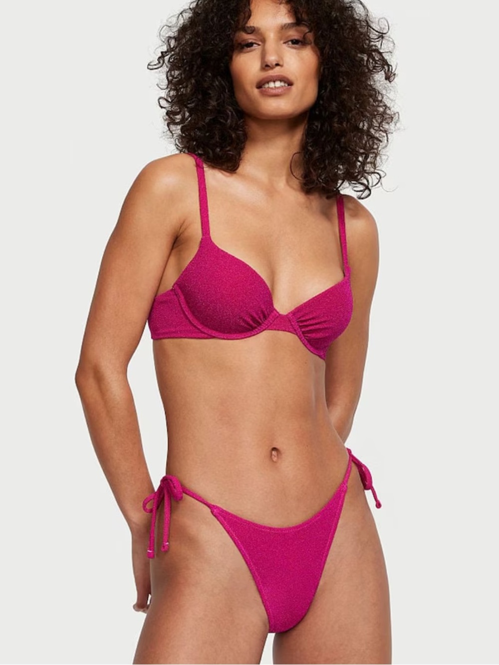 Victoria’s Secret Forever Pink Brazilian Shimmer Swim
Bikini Bottom